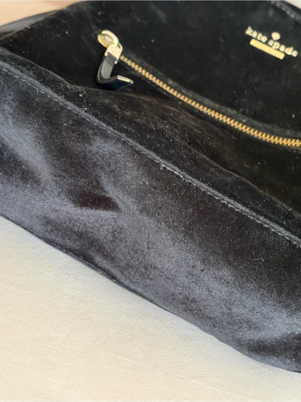 kate spade New York Black Velvet Small Backpack